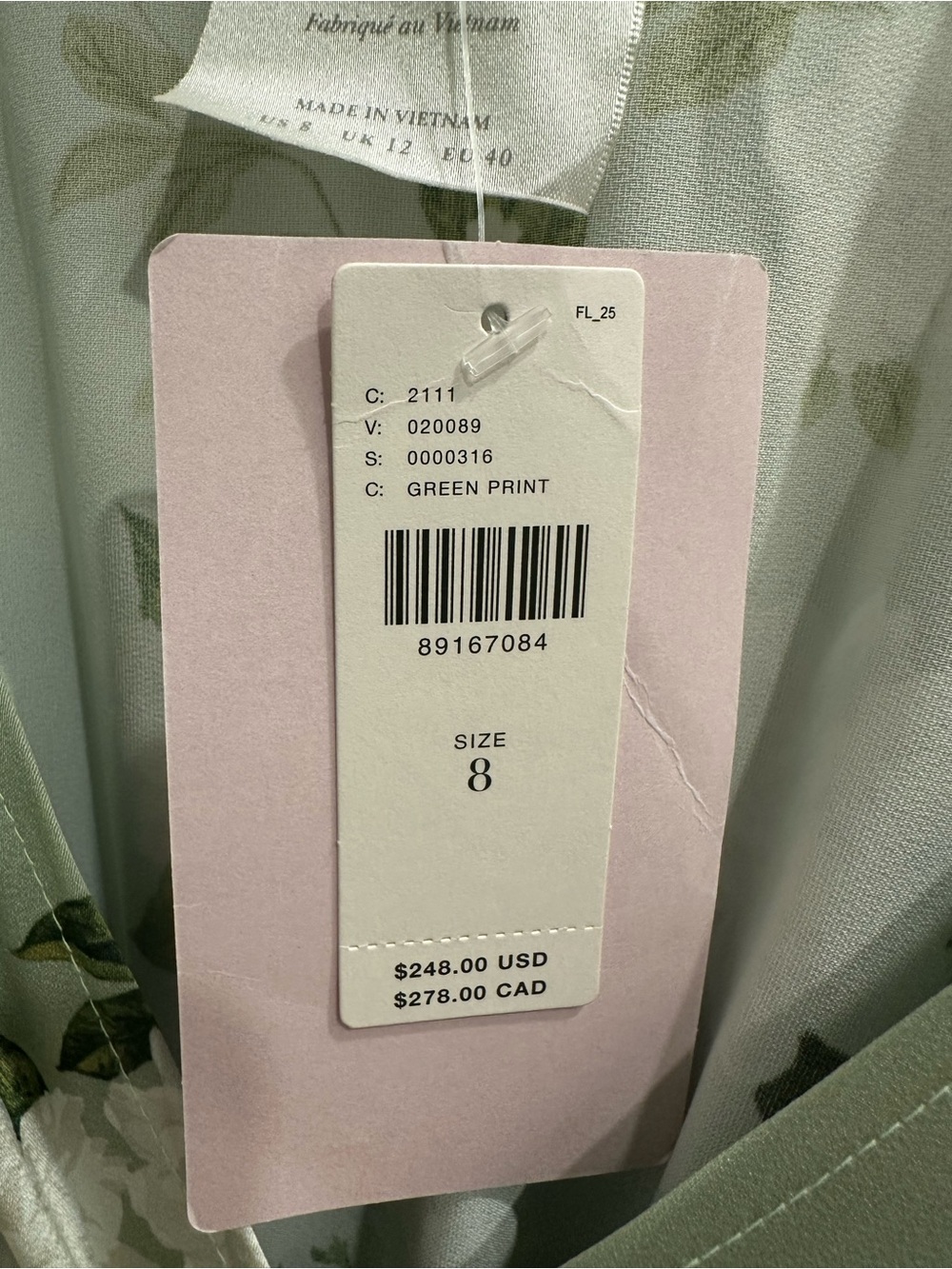 BHLDN Pale Sage Green Floral V-Neck Maxi Dress NWT - Picture 3 of 6